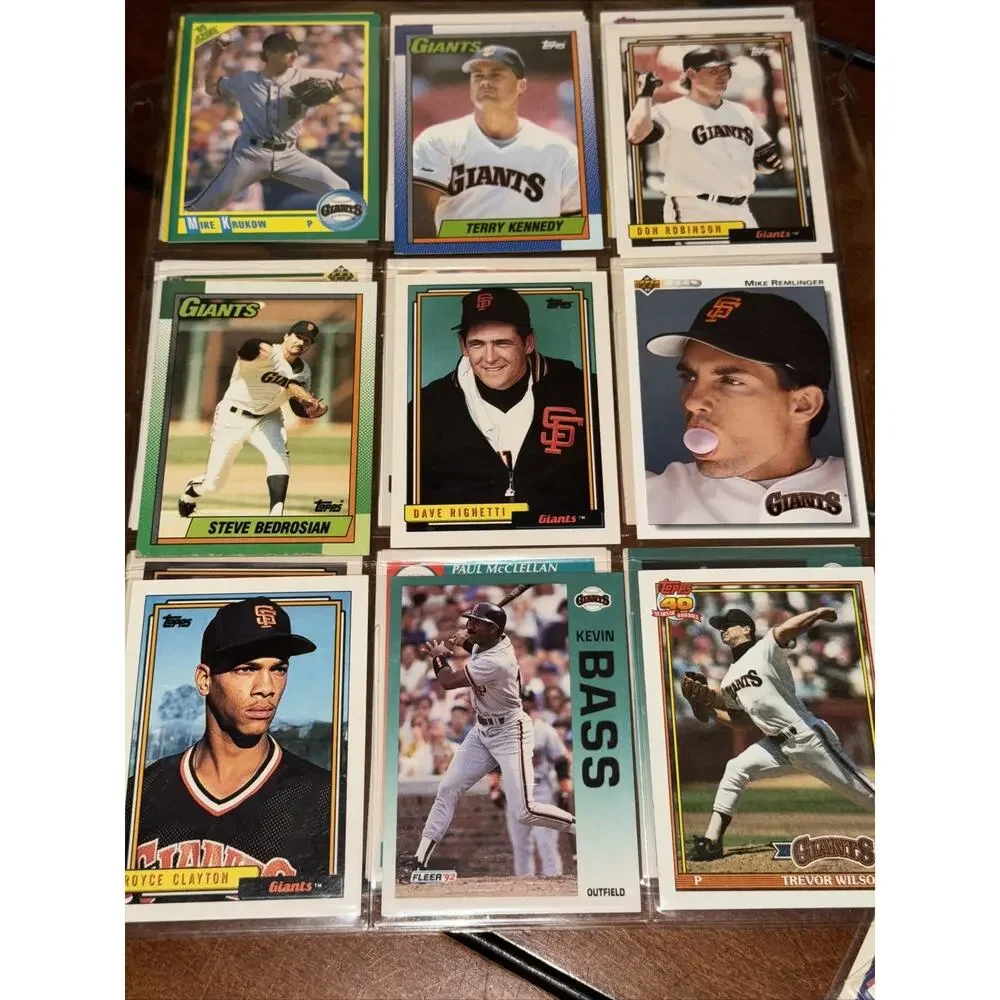 San Francisco Giants Baseball Cards Barry Bonds Gary Carter Will Clark tapp